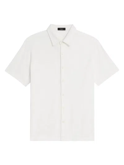Theory Men's Noran Cotton Button-front Shirt In White