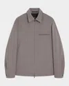 Theory Travel Regular Fit Wool Shirt Jacket In Walnut Mel