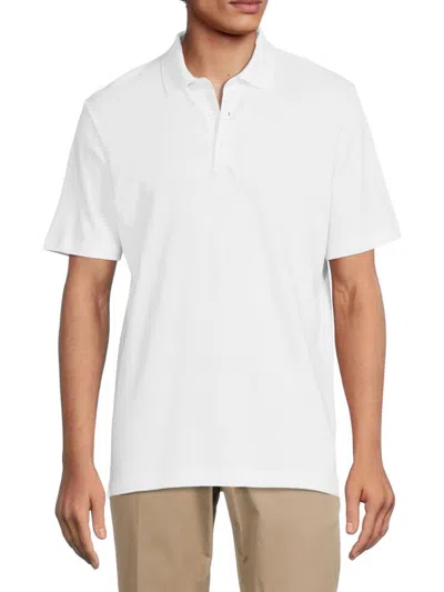 Theory Men's Pima Cotton Pique Polo In White