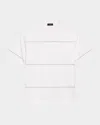 Theory Stripe Relaxed Pima Cotton T-shirt In White