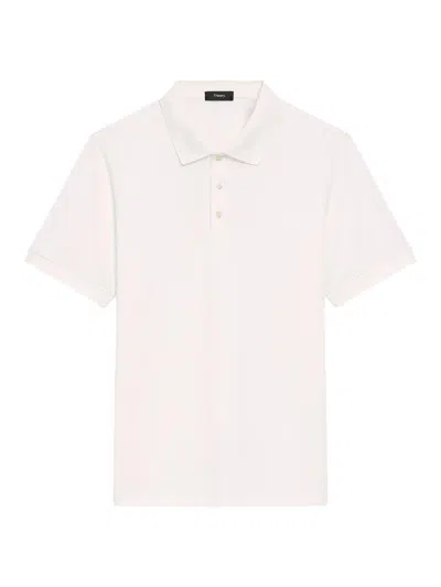 Theory Men's Precise Cotton Piqué Polo Shirt In White