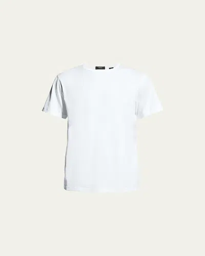 Theory Men's Precise Luxe Cotton Short-sleeve Tee In Neutral