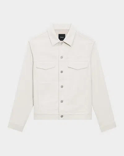 THEORY MEN'S STRETCH TWILL TRUCKER JACKET