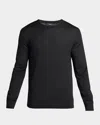 Theory Hilles Cashmere Knit Crewneck Sweater In Black