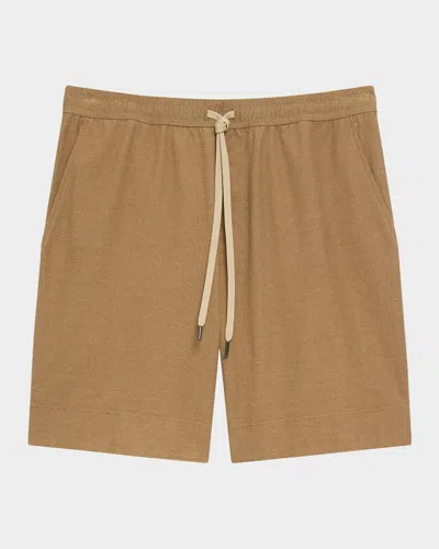 Theory Men's Relaxed Cotton Drawstring Pull-on Shorts