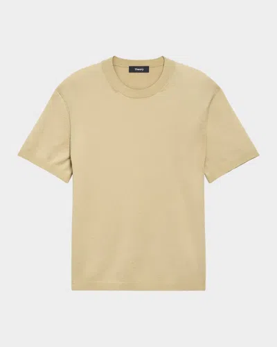 THEORY MEN'S RELAXED SHORT-SLEEVE CREWNECK SWEATER