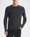 Theory Riland Cable Knit Sweater In Light Bilen In Baltic