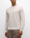 Theory Riland Sweater In Light Bilen In Melange Ivory