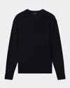Theory Relaxed Crewneck Sweatshirt In Light Bilen In Blk