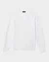 Theory Riland Crewneck Sweater In Light Bilen In Wht