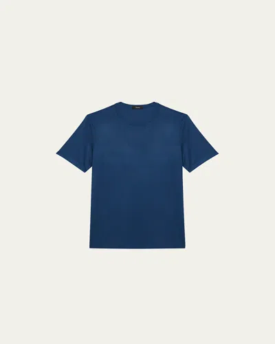 Theory Essential Crewneck T-shirt In Blue