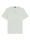 Theory Men's Gaskell Short-sleeve Henley In Vapor