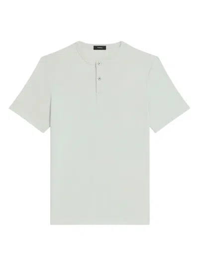 Theory Men's Gaskell Short-sleeve Henley In Vapor