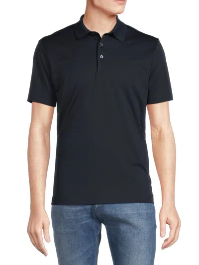 Theory Men's Short Sleeves Polo In Eclipse