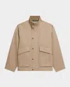 Theory Men's Snap-front Utility Jacket In Nude