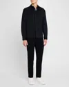Theory Snap-up Water Resistant Performance Shirt Jacket In Black