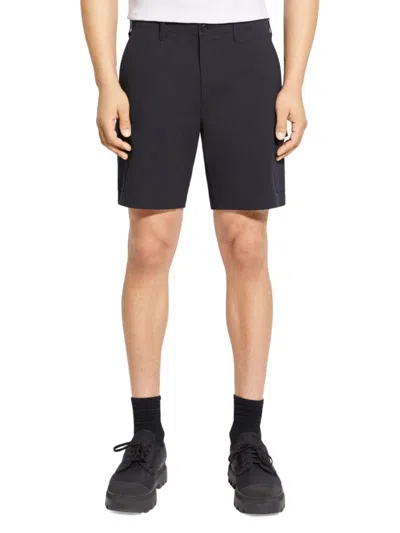 Theory Men's Solid Cargo Shorts In Black