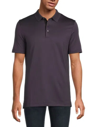 Theory Men's Solid Polo In Dark Slate