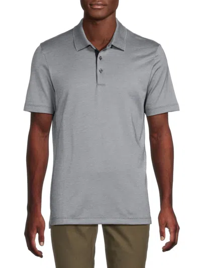 Theory Men's Solid Polo In Grey