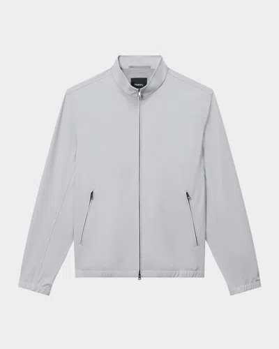 Theory Men's Stretch Nylon Jacket In Fog