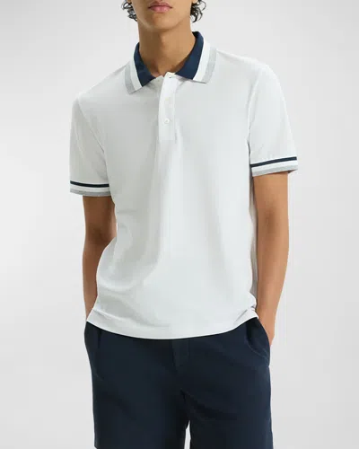 Theory Men's Stretch Pima Polo Shirt In White