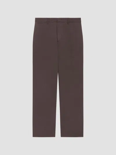 Theory Men's Stretch-cotton Straight-leg Chino Pants In Classic Brown