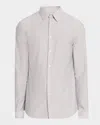 Theory Men's Sylvain Micro-stripe Sport Shirt In Vpr Mlnge
