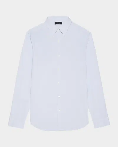 Theory Men's Sylvain Shirt In Structure Knit In Blue