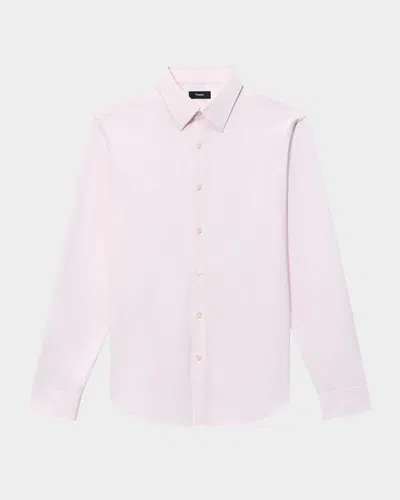 Theory Men's Sylvain Shirt In Structure Knit In Dogwood