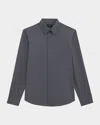 Theory Sylvain Nd Structure Knit Button-up Shirt In Pestle