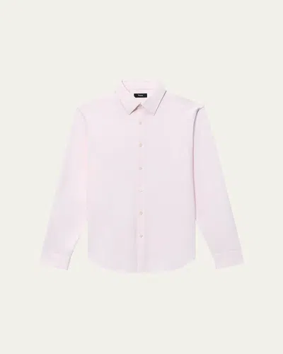 Theory Men's Sylvain Shirt In Structure Knit In Pink