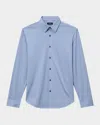Theory Sylvain Nd Structure Knit Button-up Shirt In Rainstorm
