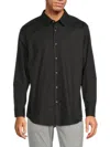 Theory Sylvain Structure Knit Shirt In Black