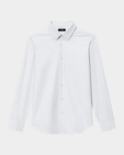 Theory Men's Sylvain Striped Sport Shirt In Whtclrsky