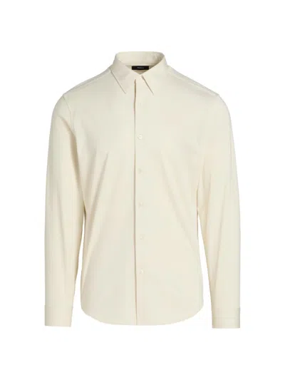 Theory Men's Sylvain Structure Knit Shirt In Neutral
