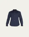 Theory Sylvain Button Down In Wealth In Blue