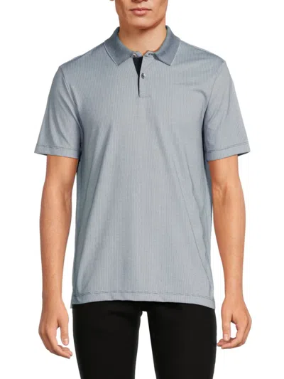 Theory Men's Textured Polo In Eclipse