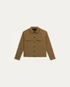 Theory Men's The River Jacket In Neoteric Twill In Brown
