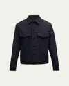 Theory Men's The River Jacket In Neoteric Twill In Dark Navy
