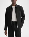 Theory Cotton Twill Zip Cuff Bomber Jacket In Black