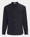 Theory Weekend Regular Fit Striped Shirt In Baltic/white