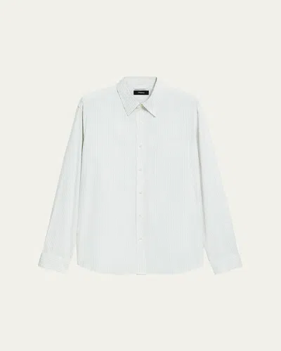 Theory Men's Weekend Long-sleeve Stripe Shirt In Multi