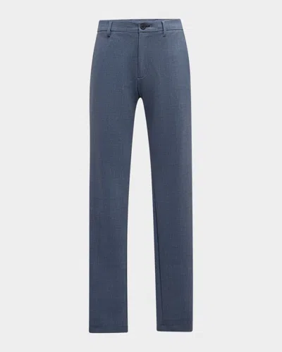 Theory Men's Zaine Pants In Precision Ponte In Dusty Blue Mel