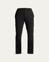 Theory Men's Zaine Precision Ponte Slim-straight Chino-style Pants In Black