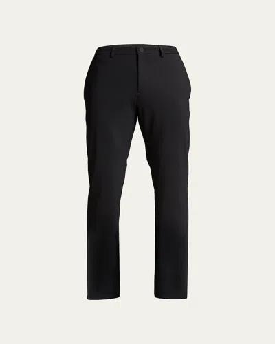 Theory Men's Zaine Precision Ponte Slim-straight Chino-style Pants In Black