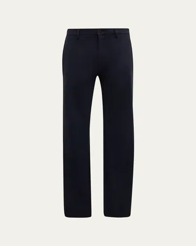 Theory Men's Zaine Precision Ponte Slim-straight Chino-style Pants In Black