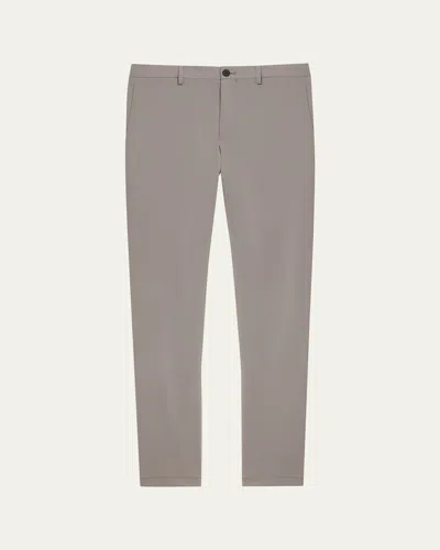 Theory Men's Zaine Precision Ponte Slim-straight Chino-style Pants In Gray
