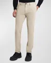 Theory Men's Zaine Precision Ponte Slim-straight Chino-style Pants In Putty