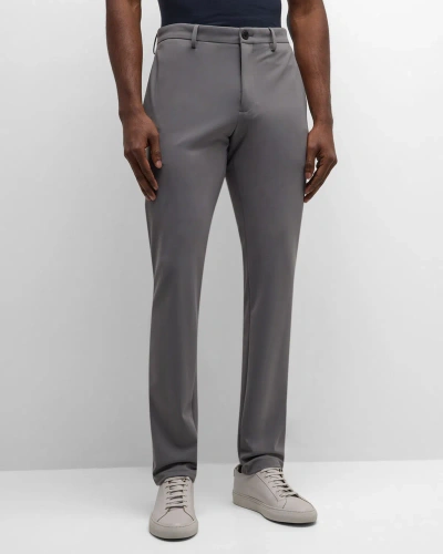 Theory Men's Zaine Precision Ponte Slim-straight Chino-style Pants In Ston