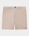 Theory Men's Zaine Solid Shorts In Earl Gry